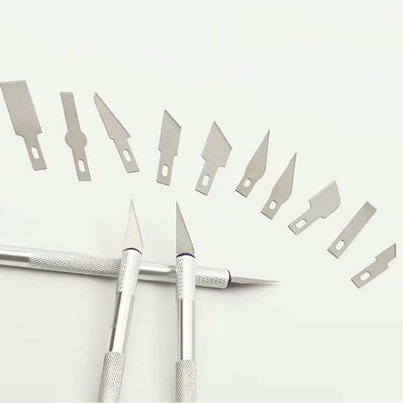 Precision Cutting Knife Set Hand Tools Art Hobby Craft Non Slip 13 Pieces - Picture 2 of 16